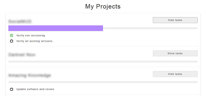 Liquid Purple - Projects and Tasks